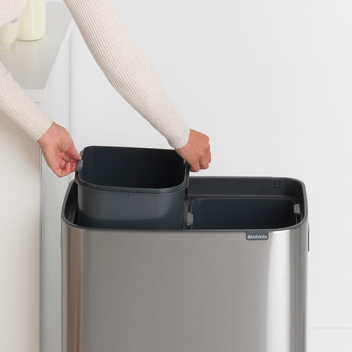 Bo touch bin 2x30 L, Mattborstat stål Brabantia