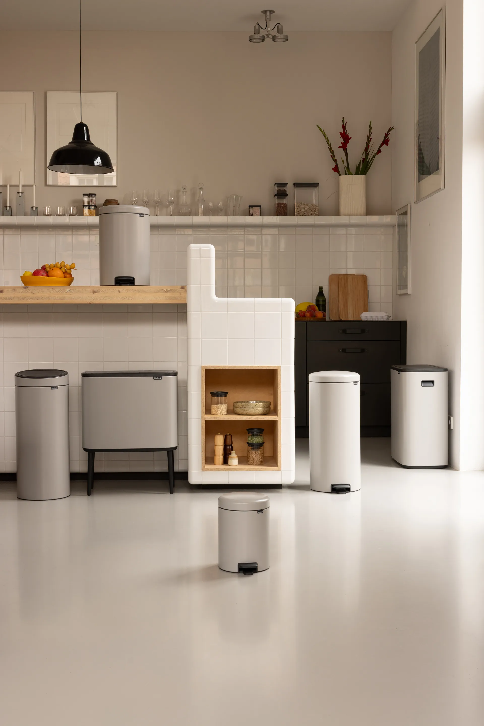 Bo touch bin 3x11 liter, Soft grey Brabantia