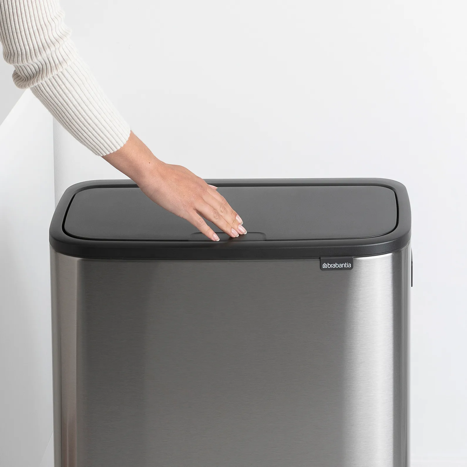 Bo touch bin high 2x30 L, Mattborstat stål Brabantia