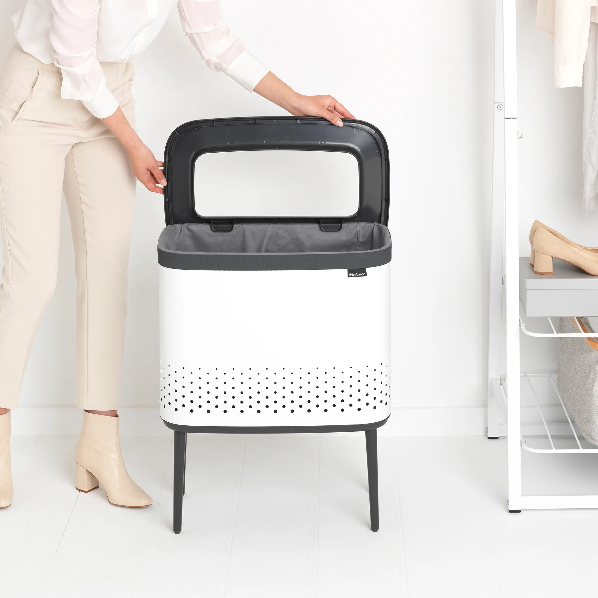 Bo tvättkorg 60 L, Vit Brabantia