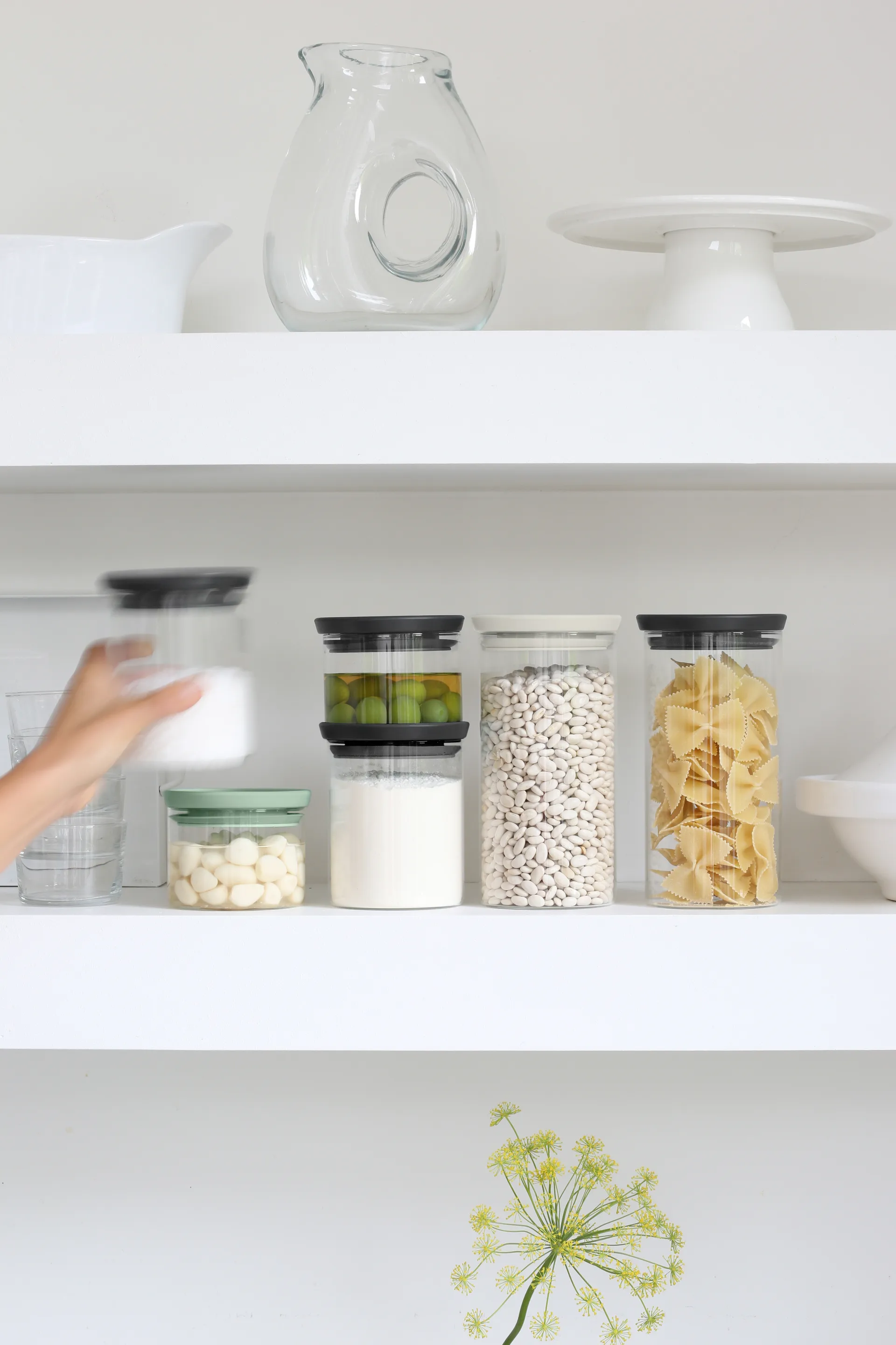 Brabantia glasburk 3-pack, Svart-grå-grön Brabantia