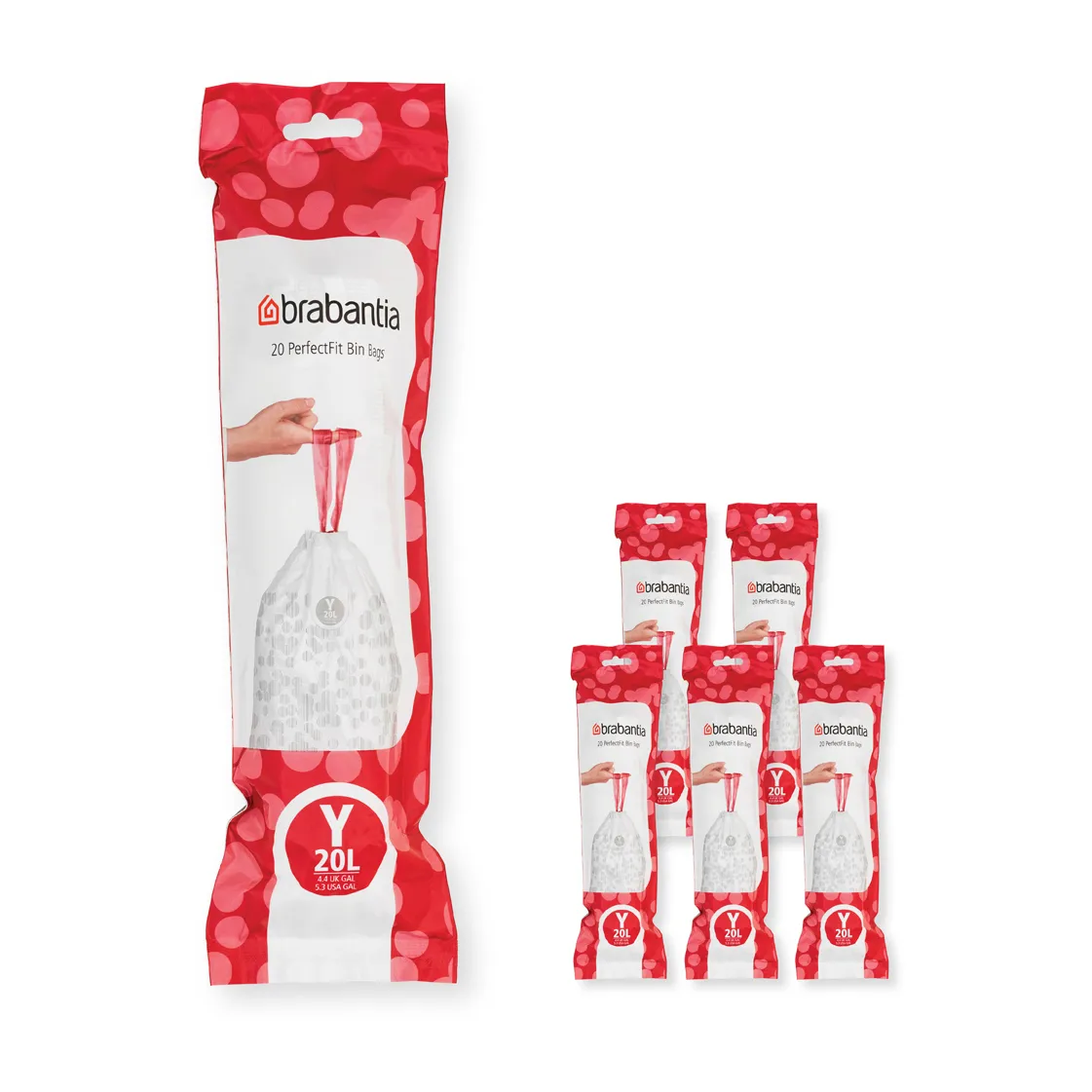 Brabantia Brabantia PerfectFit avfallspåse 120 påsar Modell Y 20 L