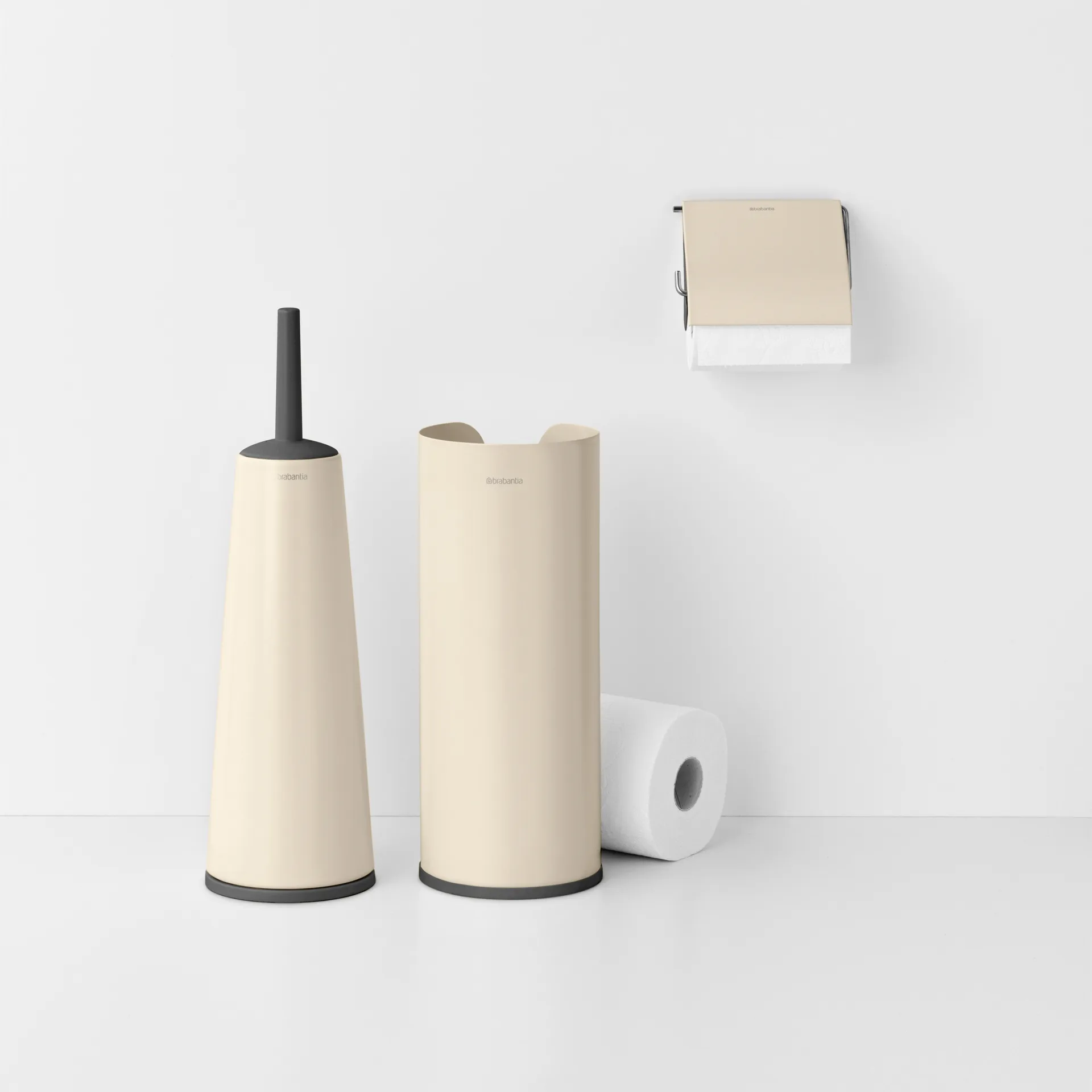 Brabantia ReNew badrumstillbehör 3 delar, Soft Beige Brabantia