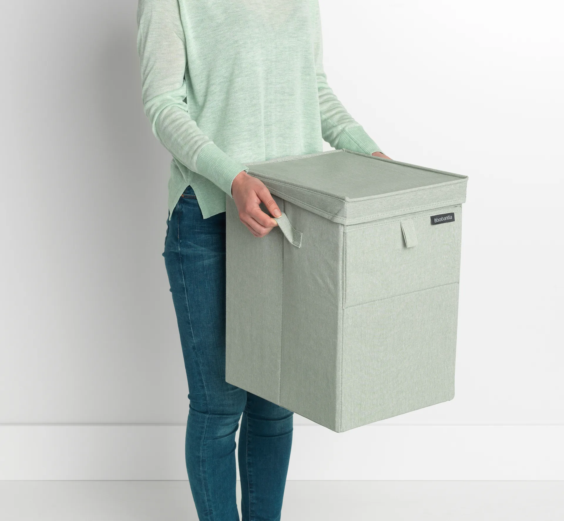 Brabantia stapelbar tvättkorg 35 liter, Grön Brabantia