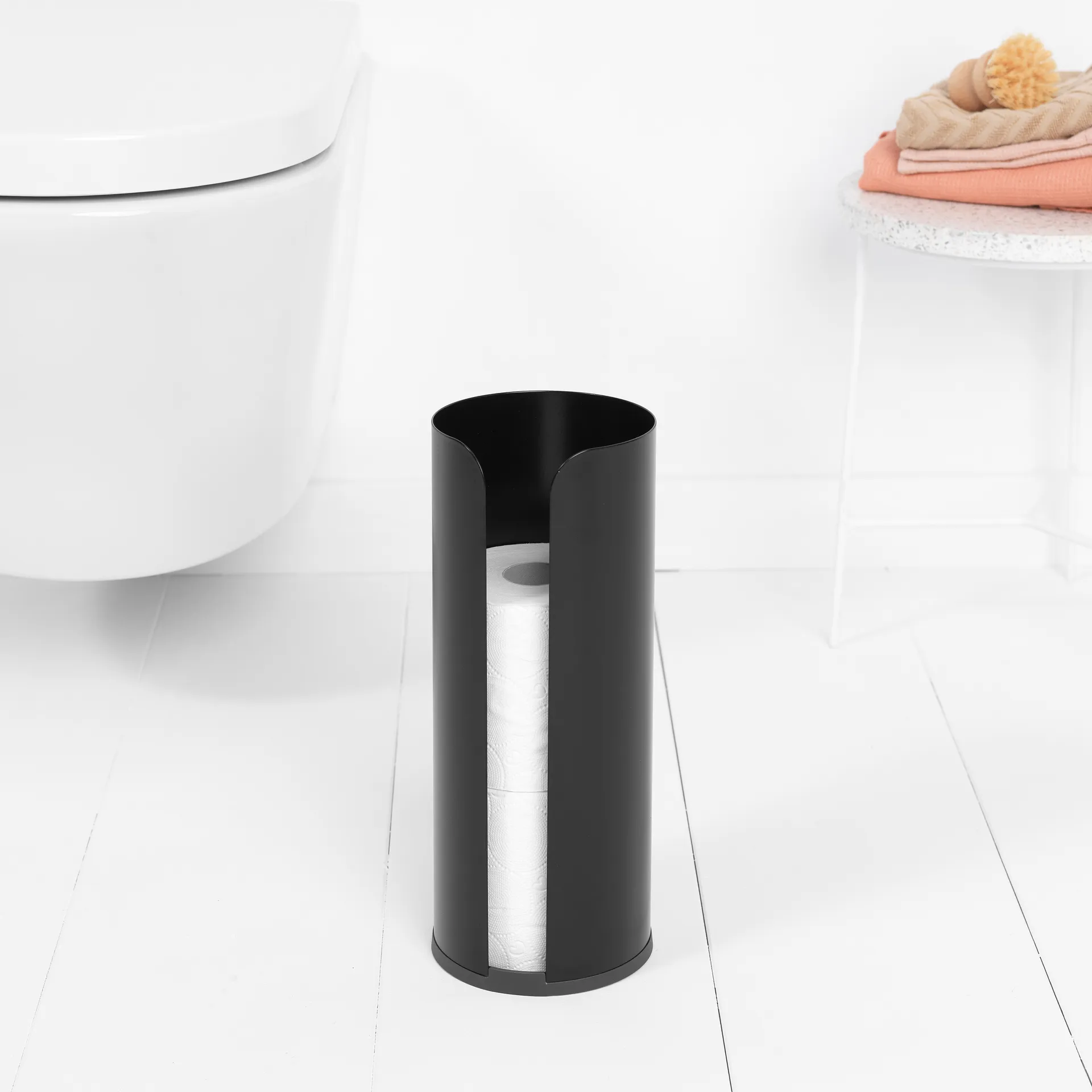 Brabantia toalettpappershållare för 3 rullar, Matt black Brabantia