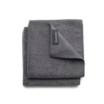 Produktfoto för Brabantia Brabantia trasa microfiber 2-pack mörkgrå