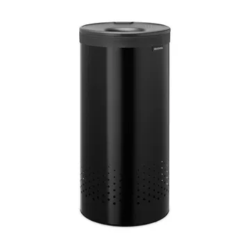Brabantia tvättkorg plastlock 35 L - Mattsvartt - Brabantia