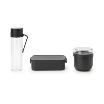 Läs mer om Brabantia Make & Take frukost och lunch Set 3 delar Mörkgrå