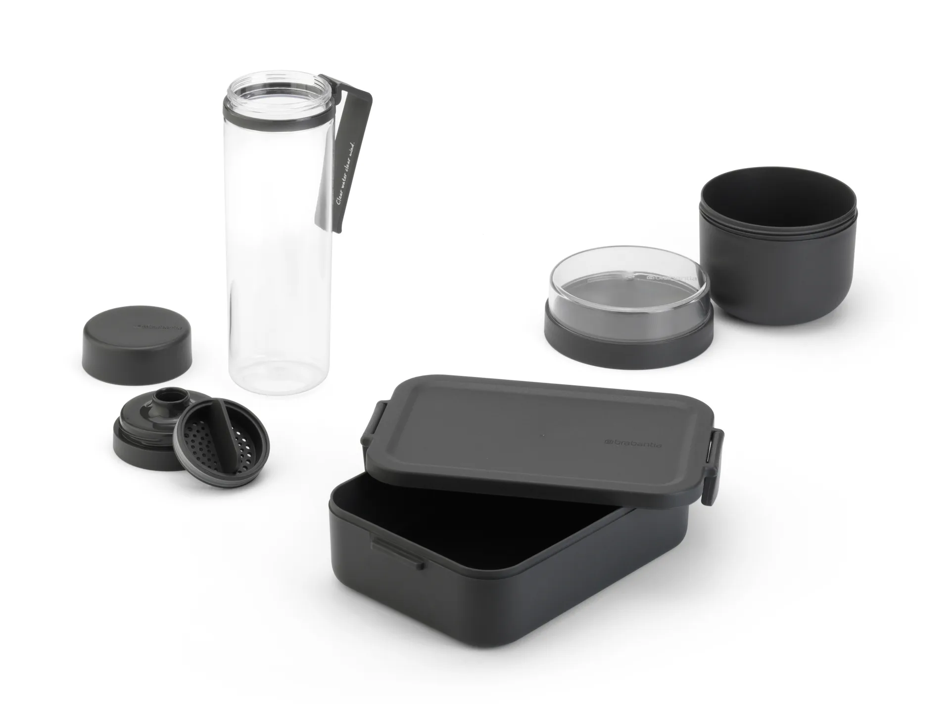 Make & Take frukost och lunch Set 3 delar, Mörkgrå Brabantia