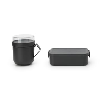 Läs mer om Brabantia Make & Take lunchset 2 delar Mörkgrå