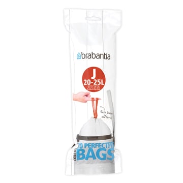 Läs mer om Brabantia PerfectFit avfallspåse J (20 påsar per rulle) 20-25 l