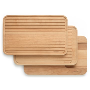 Läs mer om Brabantia Profile skärbräda 3-pack Bokträ