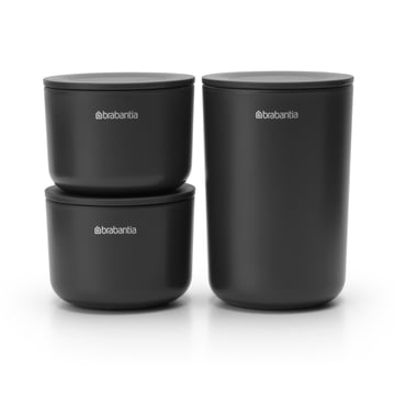 Läs mer om Brabantia ReNew förvaringsburkar 3-pack Mörkgrå
