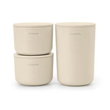 Brabantia ReNew förvaringsburkar 3-pack Soft Beige