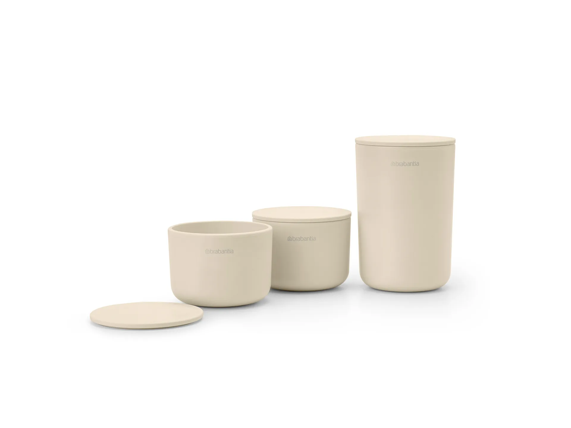 ReNew förvaringsburkar 3-pack, Soft Beige Brabantia