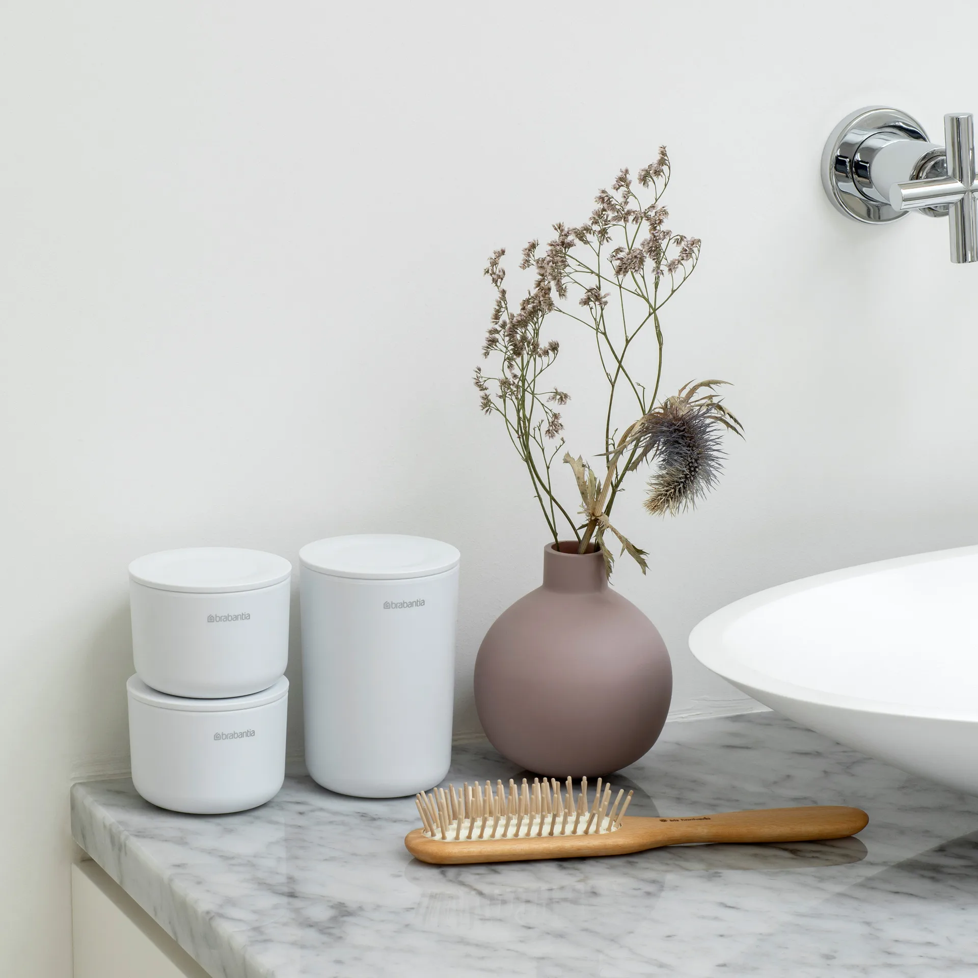 ReNew förvaringsburkar 3-pack, Vit Brabantia