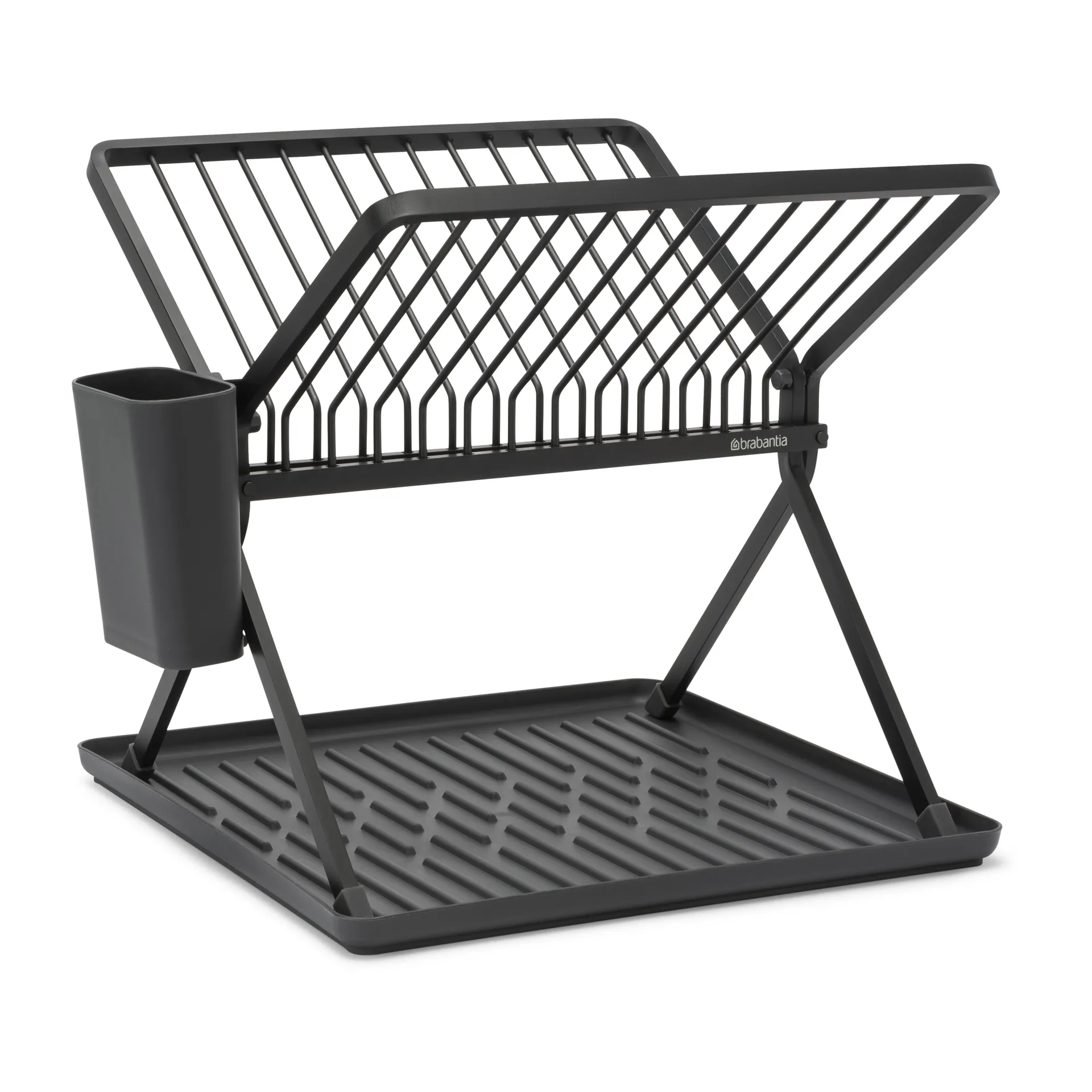 Sinkside hopfällbart diskställ 37 cm, Mörkgrå Brabantia