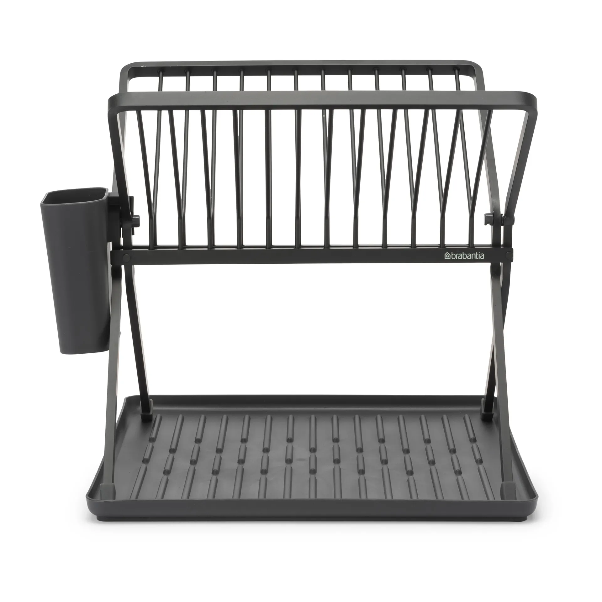 Sinkside hopfällbart diskställ 37 cm, Mörkgrå Brabantia