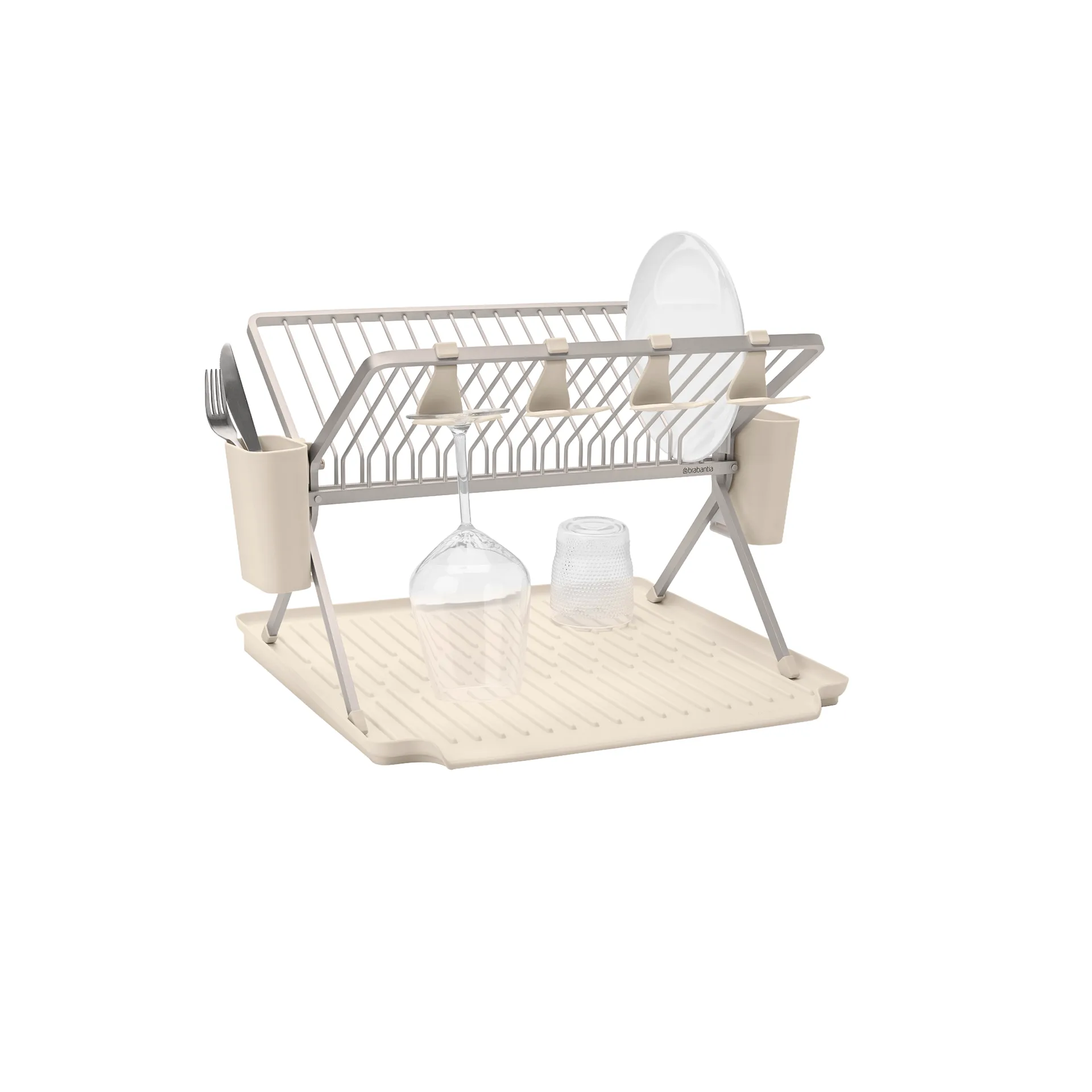 Sinkside hopfällbart diskställ 51 cm, Soft Beige Brabantia