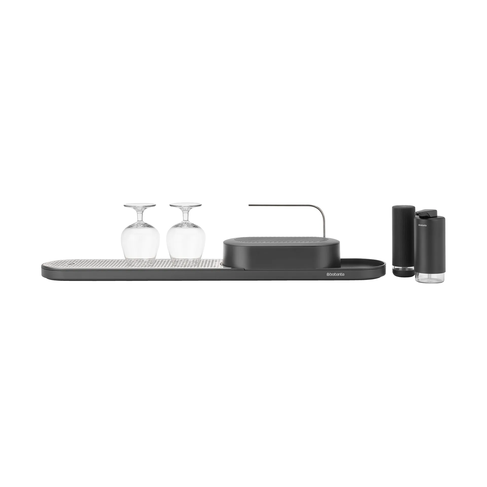SinkStyle diskbänksorganiserare set 4 delar, Mineral Infinite Grey Brabantia