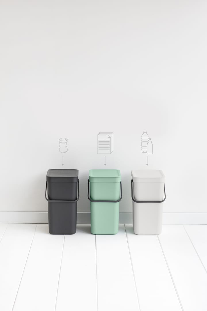 Sort & Go avfallshink 12 liter, Jade green Brabantia