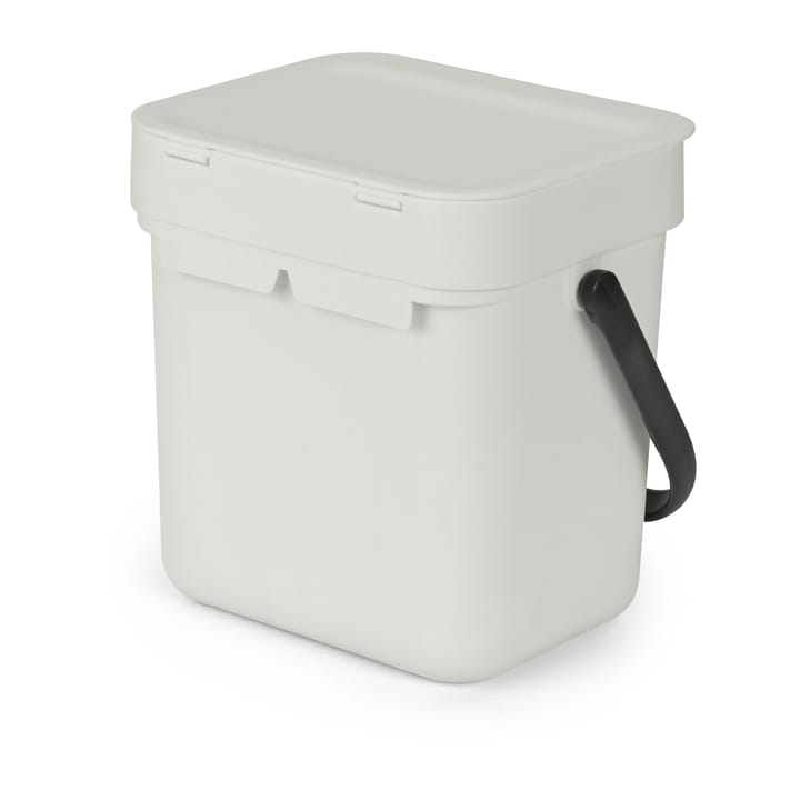 Sort & Go avfallshink 3 L, Ljusgrå Brabantia