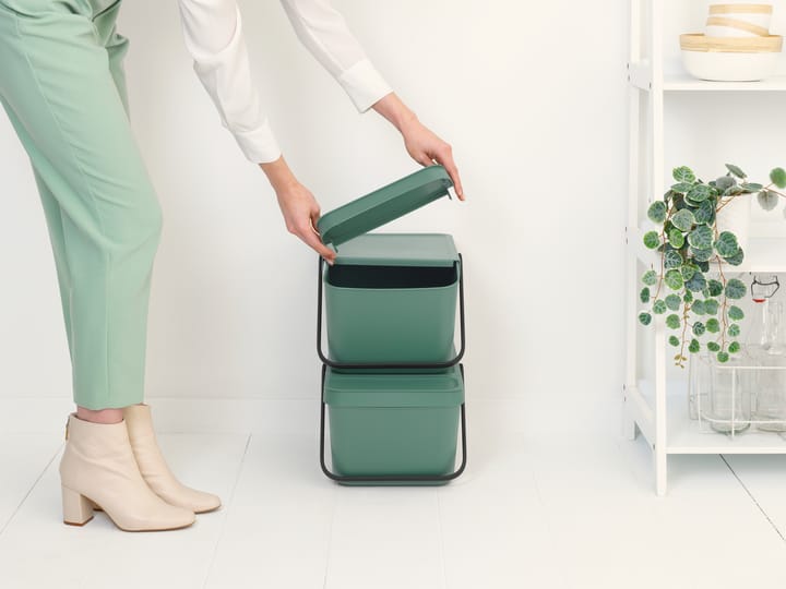 Sort & Go Stapelbar avfallshink 20 L, Fir Green Brabantia