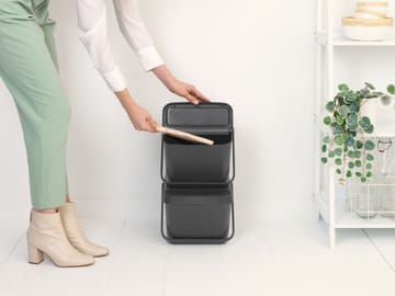 Sort & Go Stapelbar avfallshink 20 L - Grå - Brabantia