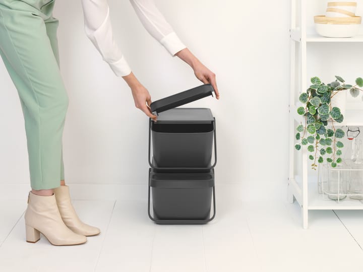 Sort & Go Stapelbar avfallshink 20 L, Grå Brabantia