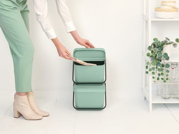 Sort & Go Stapelbar avfallshink 20 L - Jade Green - Brabantia