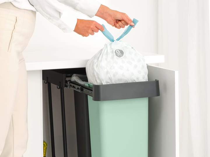 Sort&Go Inbyggnadsbara hinkar, 2x30 L, Mörkgrå Brabantia