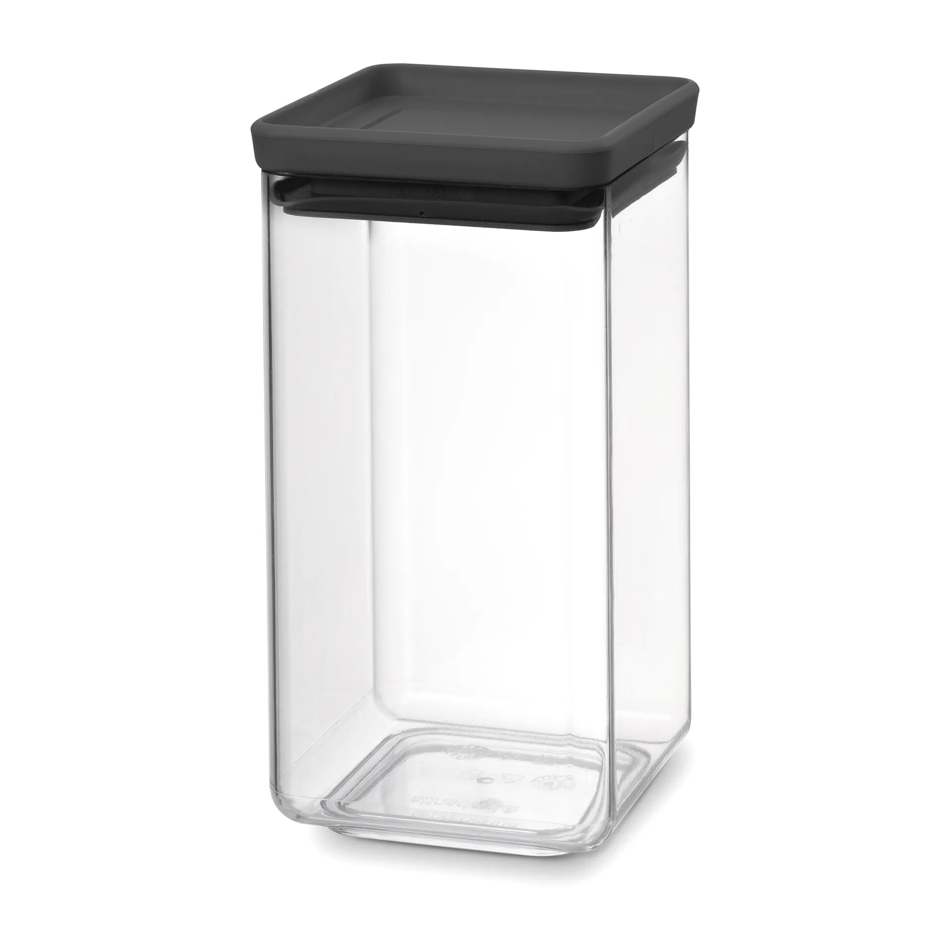 TASTY+ fyrkantig förvaringsburk 1,6 L, Mörkgrå Brabantia