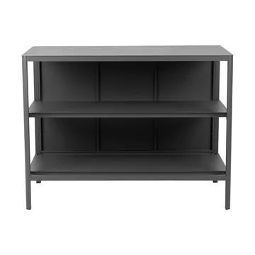 Kelia utekök bänk med hyllor - Antracit, 121x91x64 cm - Brafab
