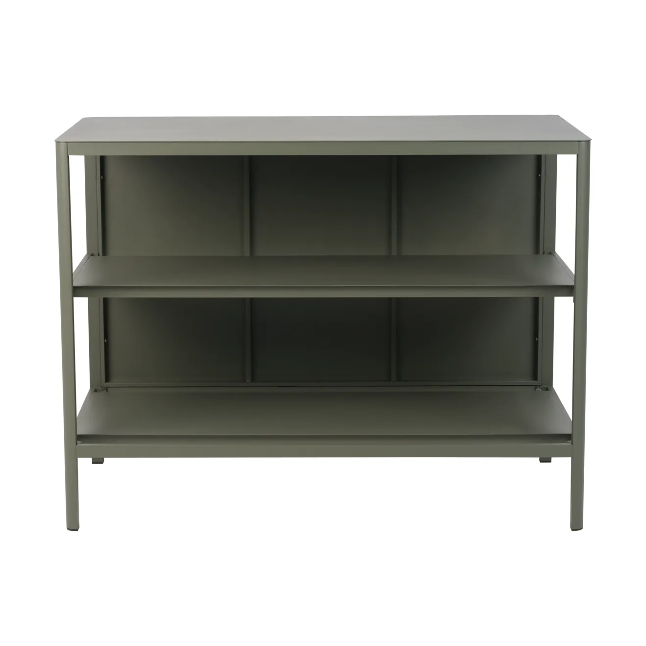 Kelia utekök bänk med hyllor, Nordic green, 121x91x64 cm Brafab