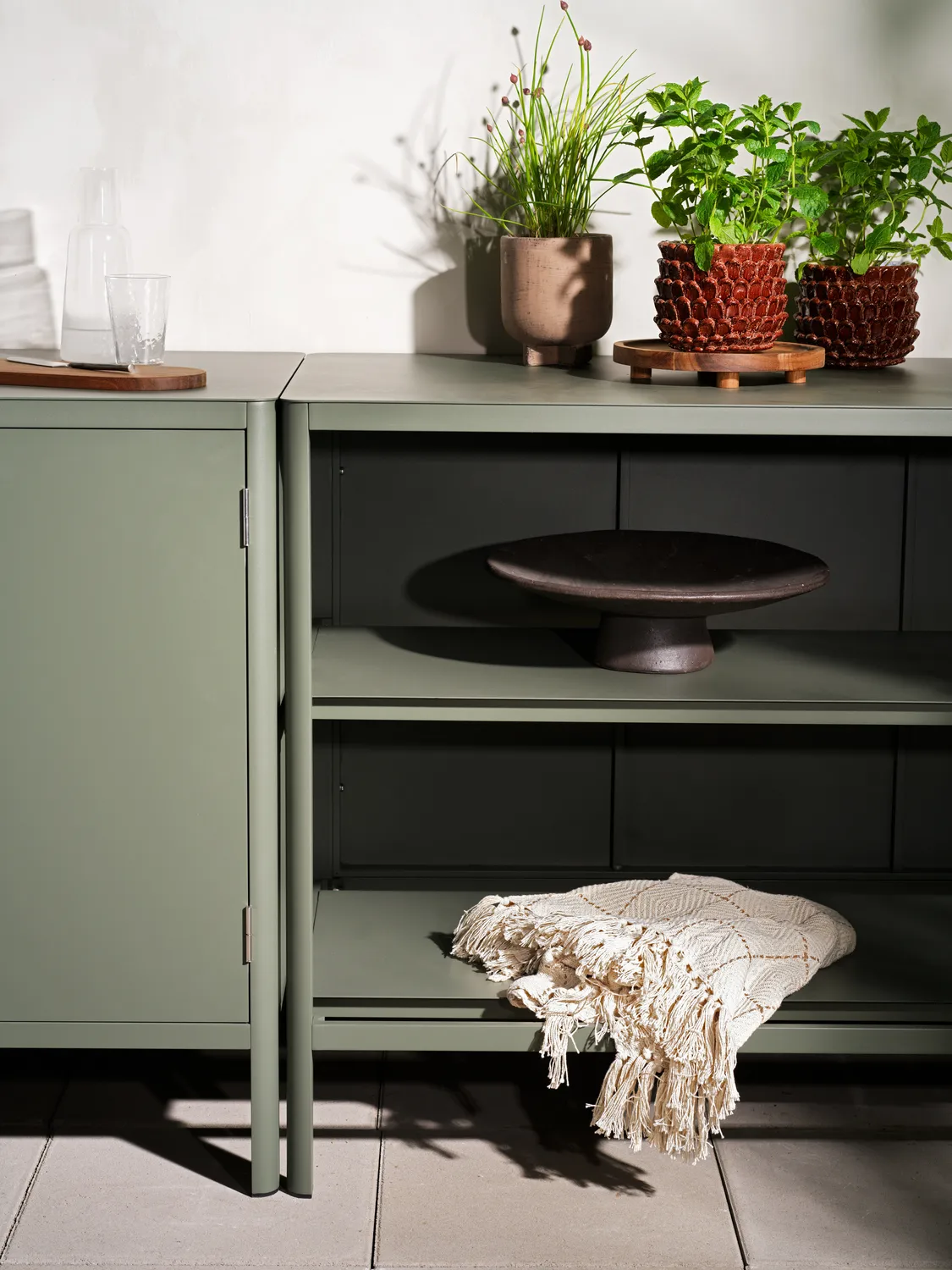 Kelia utekök bänkskåp med diskho, Antracit, 121x90x64 Brafab