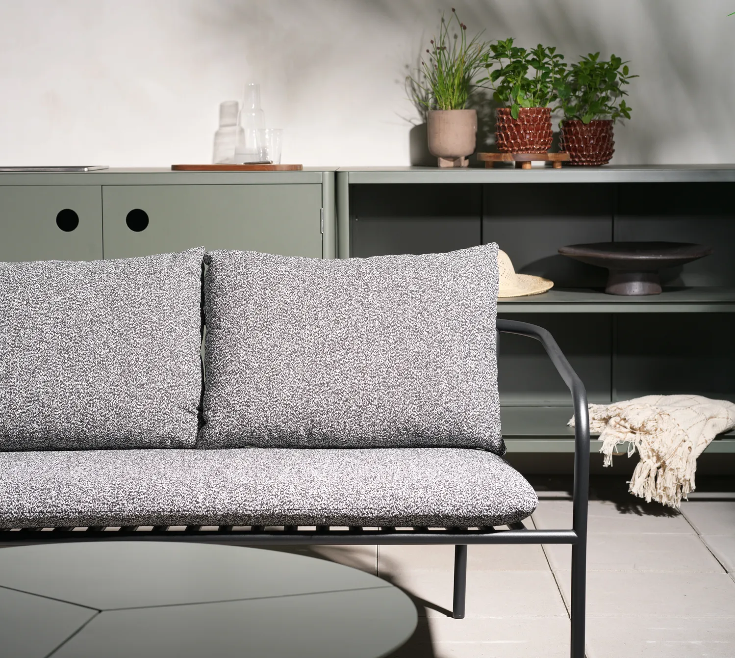 Kelia utekök bänkskåp med diskho, Antracit, 121x90x64 Brafab