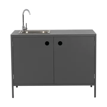 Kelia utekök bänkskåp med diskho - Antracit, 121x90x64 - Brafab