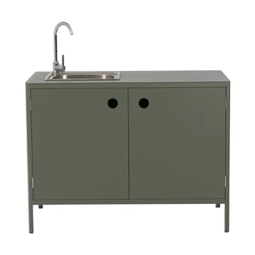 Kelia utekök bänkskåp med diskho - Nordic green, 121x90x64 - Brafab