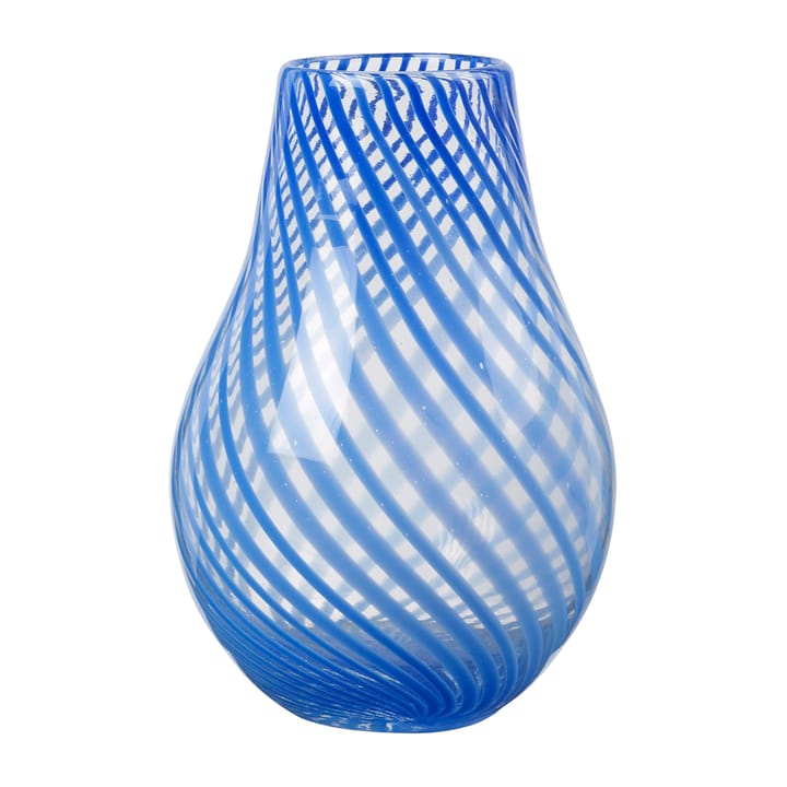 Ada Cross Stripe vas 22,5 cm, Intense blue Broste Copenhagen