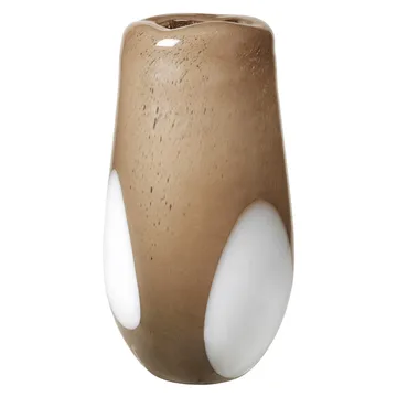 Ada Dot glasvas 37 cm - Simply taupe warm grey - Broste Copenhagen