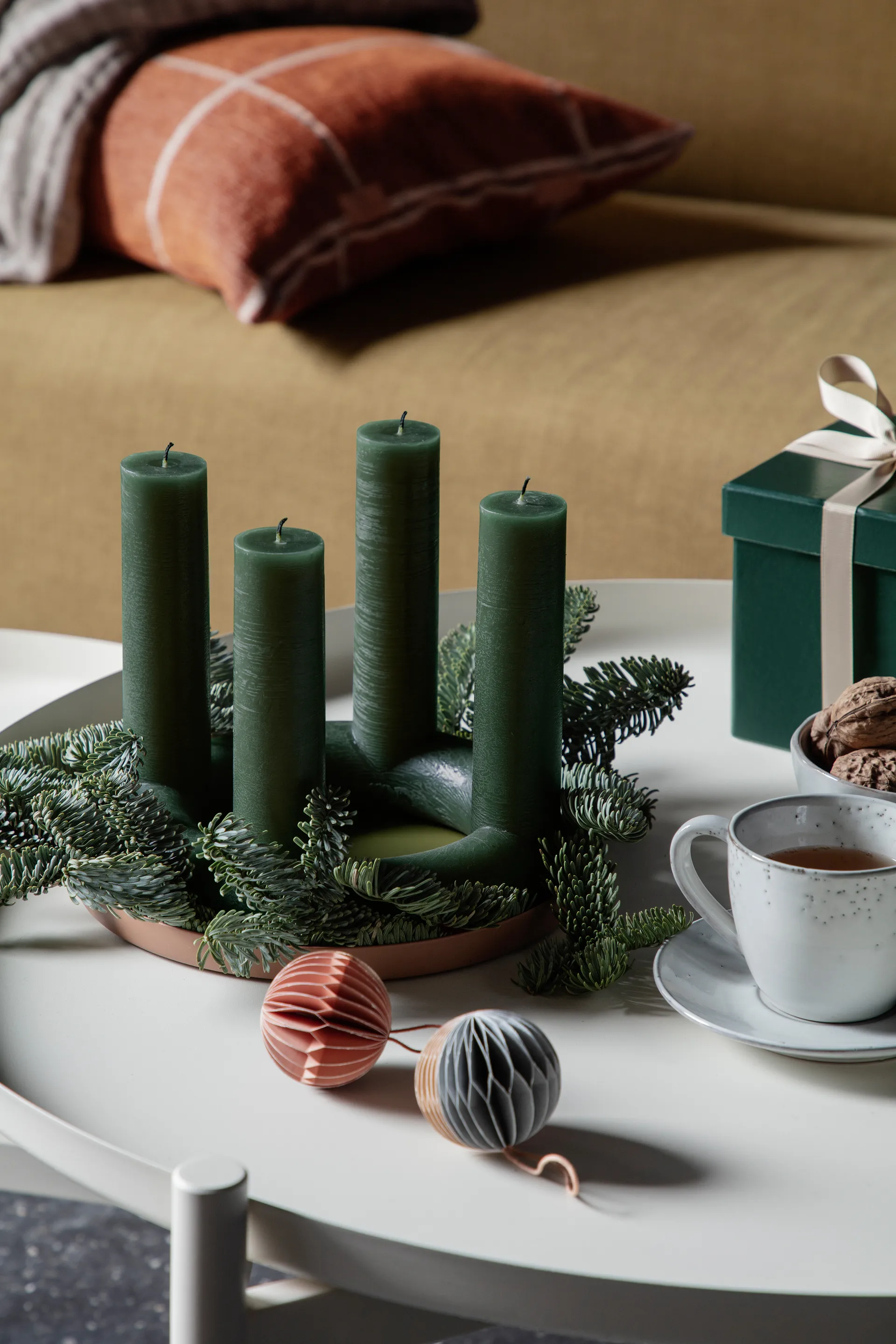 Ball julkula honeycomb Ø5 cm 6 delar, Multi/beige Broste Copenhagen