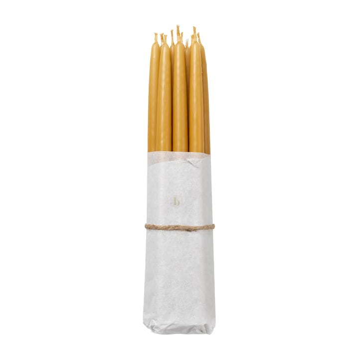 Broste Copenhagen doppade antikljus 10-pack - Golden yellow - Broste Copenhagen