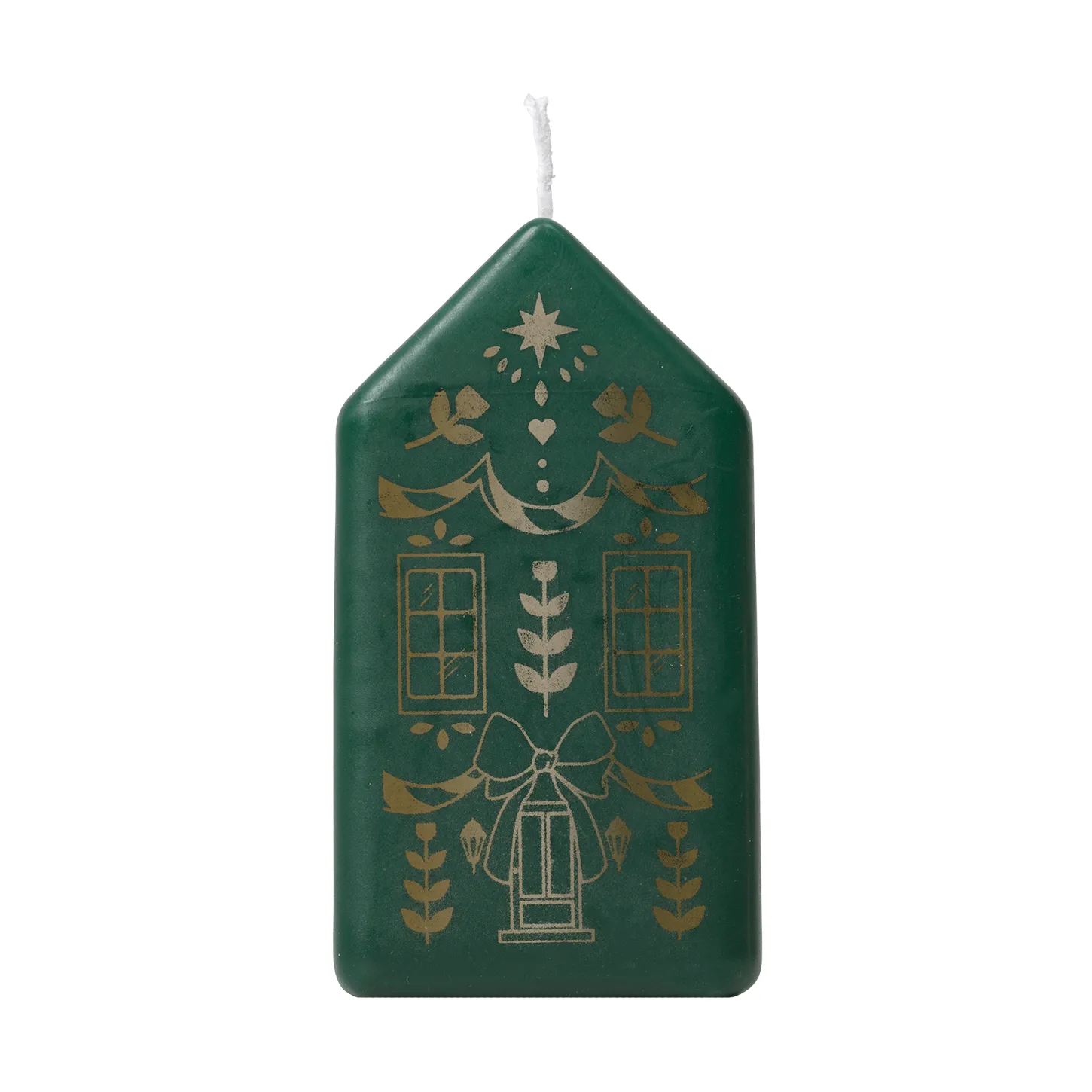 Casa blockljus, Dark Green-Gold Broste Copenhagen