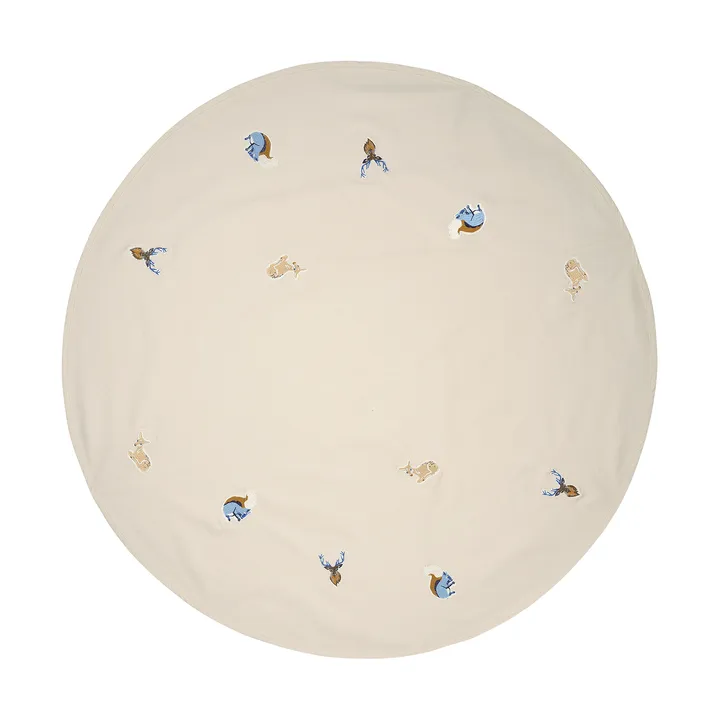 Deer julgransmatta - Warm Beige - Broste Copenhagen