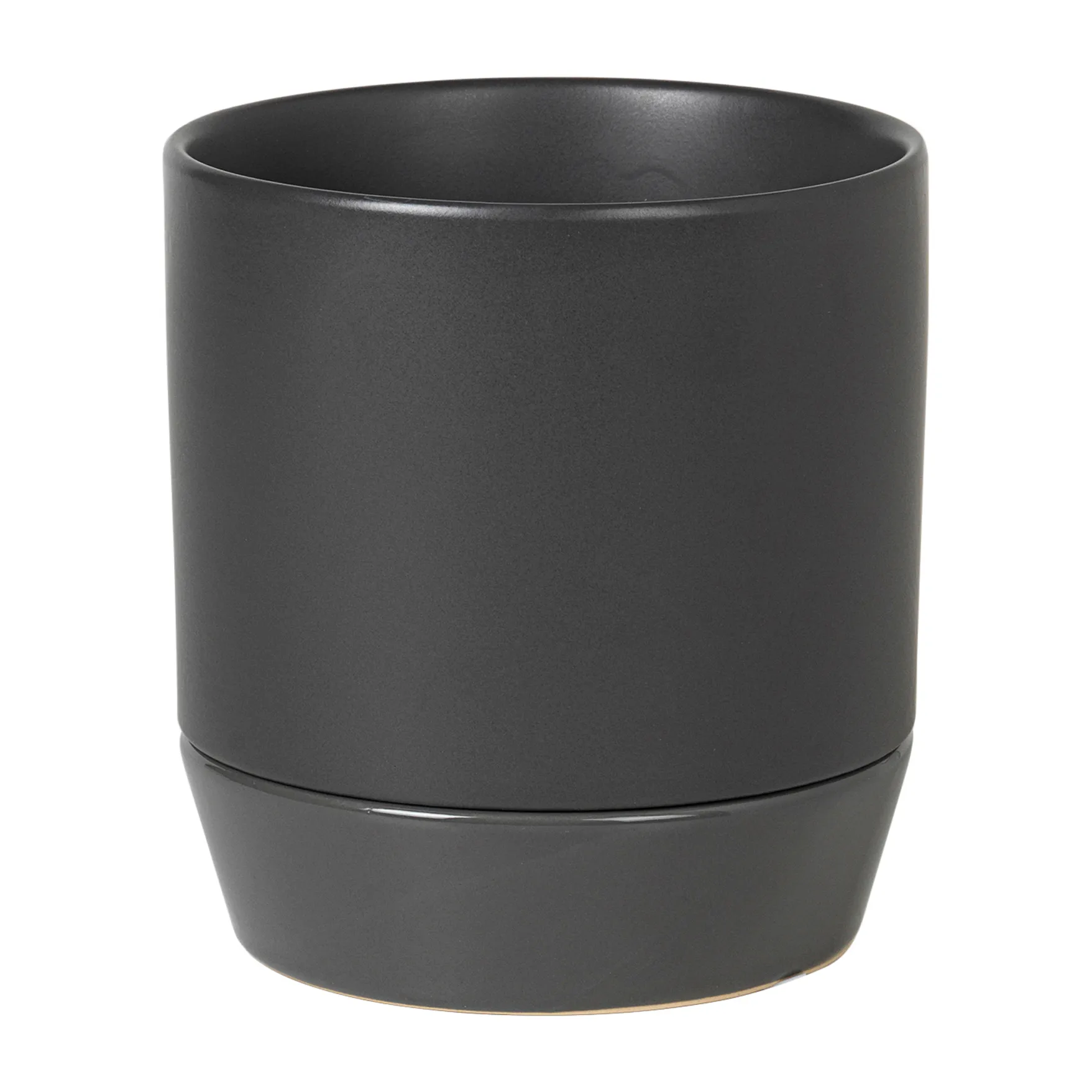 Denise kruka med fat Ø14 cm, Charcoal grey Broste Copenhagen