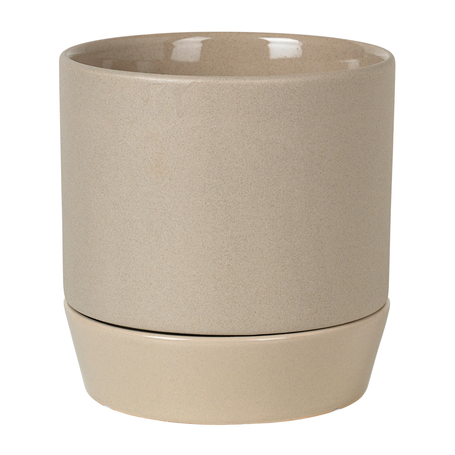 Denise kruka med fat Ø18 cm, Dove grey Broste Copenhagen
