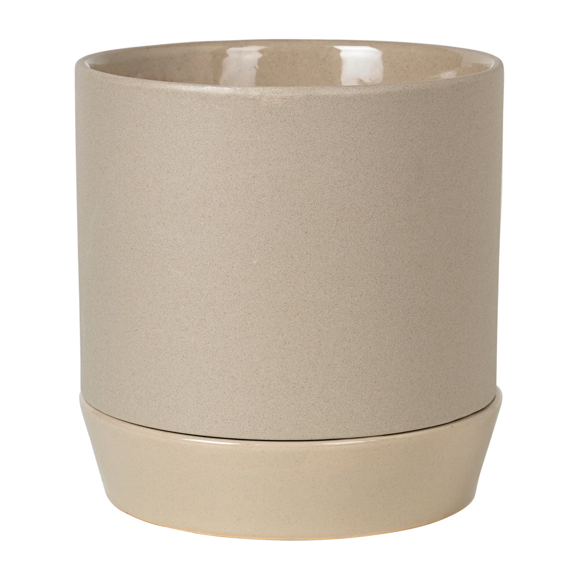 Denise kruka med fat Ø21 cm, Dove grey Broste Copenhagen