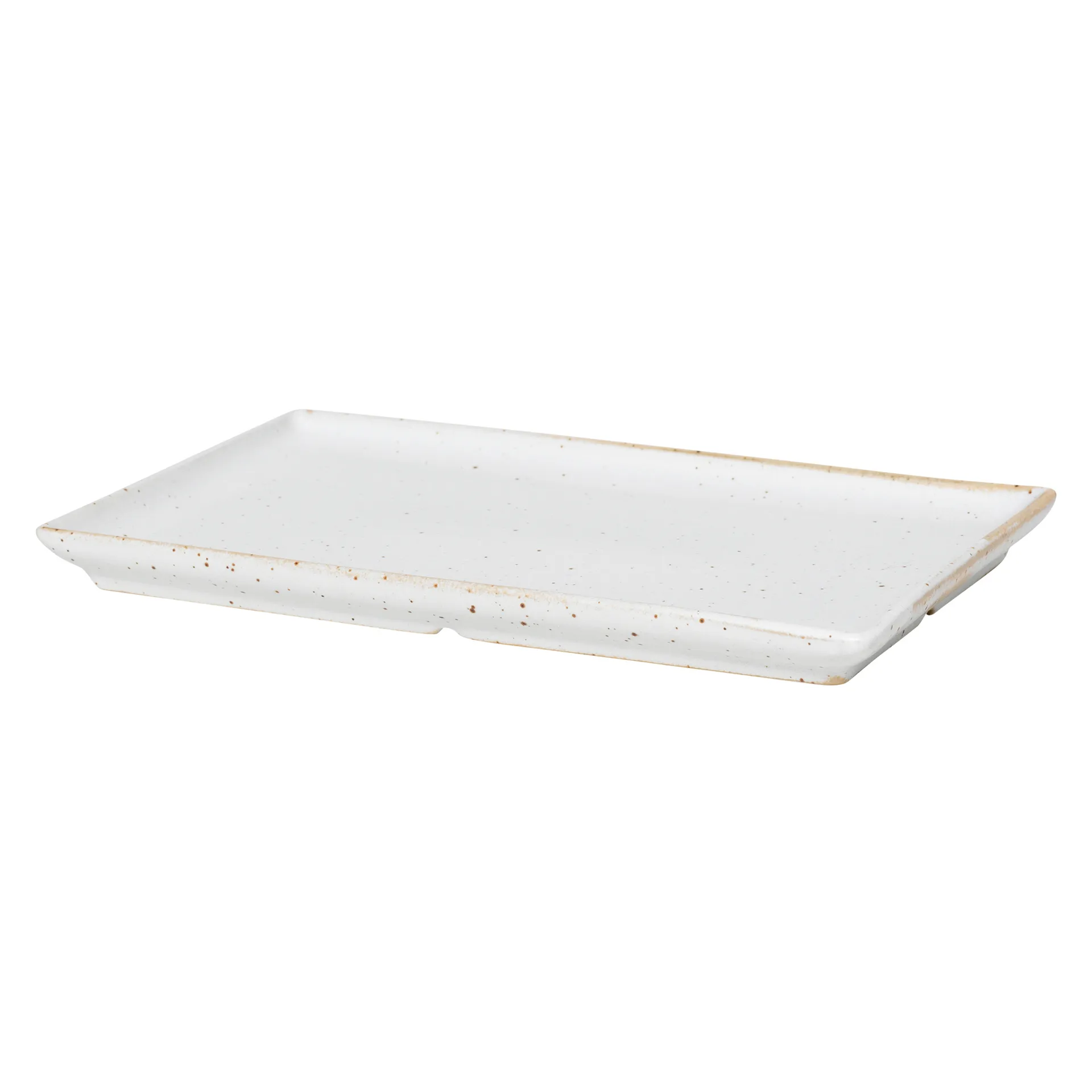 Eli tallrik 12x20 cm, Matte soft light grey Broste Copenhagen