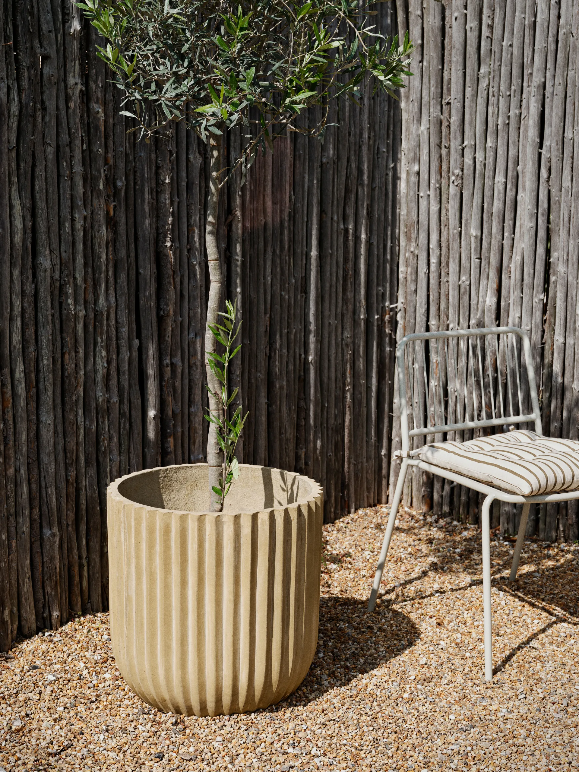 Fiber kruka Ø50 cm, Antique beige Broste Copenhagen