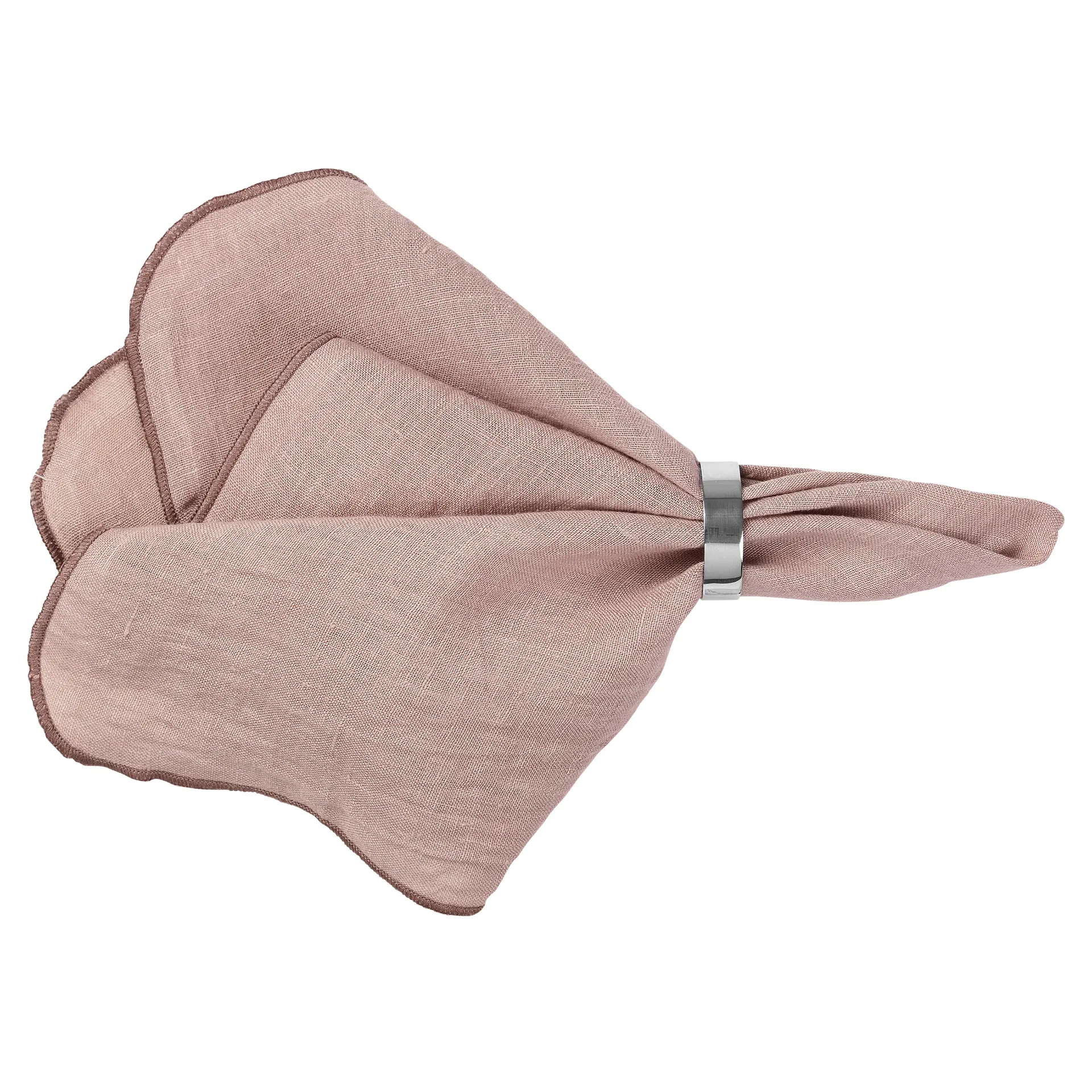 Gracie linneservett, rosa Broste Copenhagen